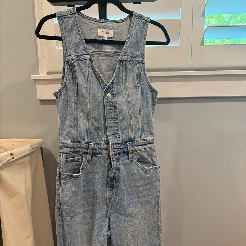 Denim Sleeveless Jumpsuit